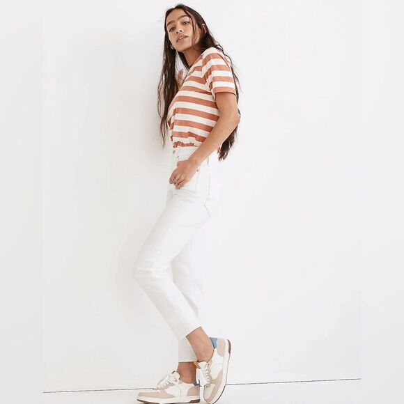 Madewell NWT Curvy Perfect Vintage Jeans Size 25 in Tile White | High Rise - Picture 2 of 8